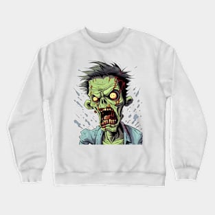 Zombie - Spooky Halloween Horror Goth Zombies Crewneck Sweatshirt